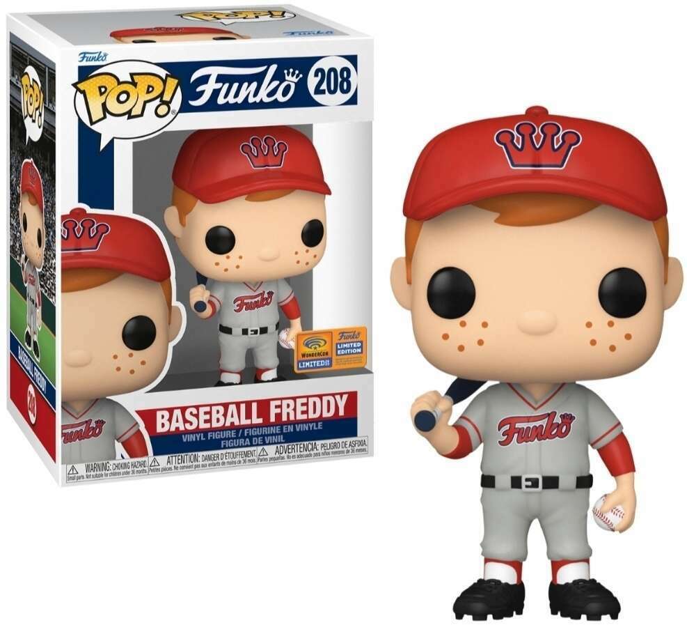 Baseball Freddy 208 Funko Pop Con Sticker