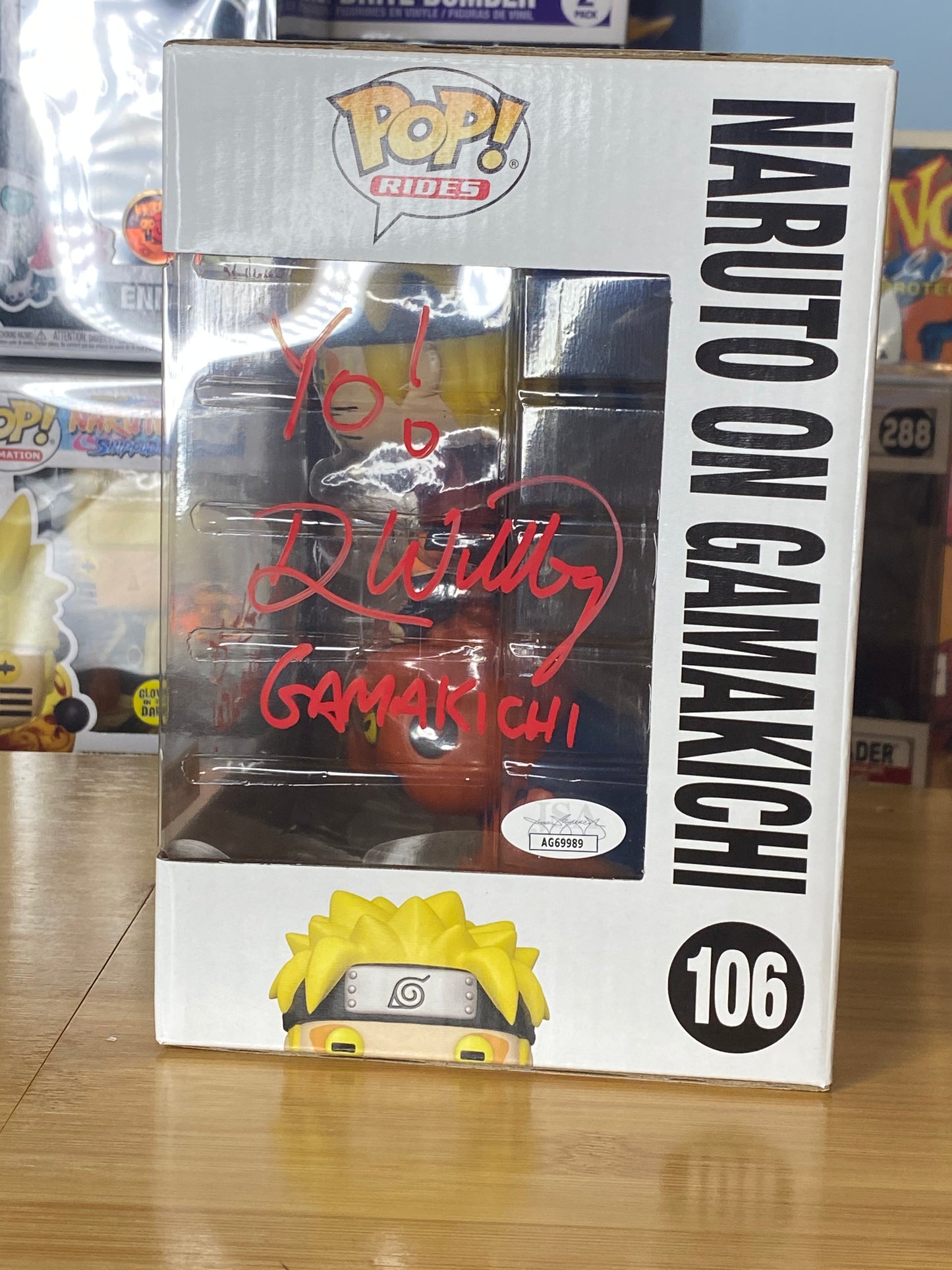 Dual Signed Naruto & Gamakichi Funko Pop w/ JSA COA