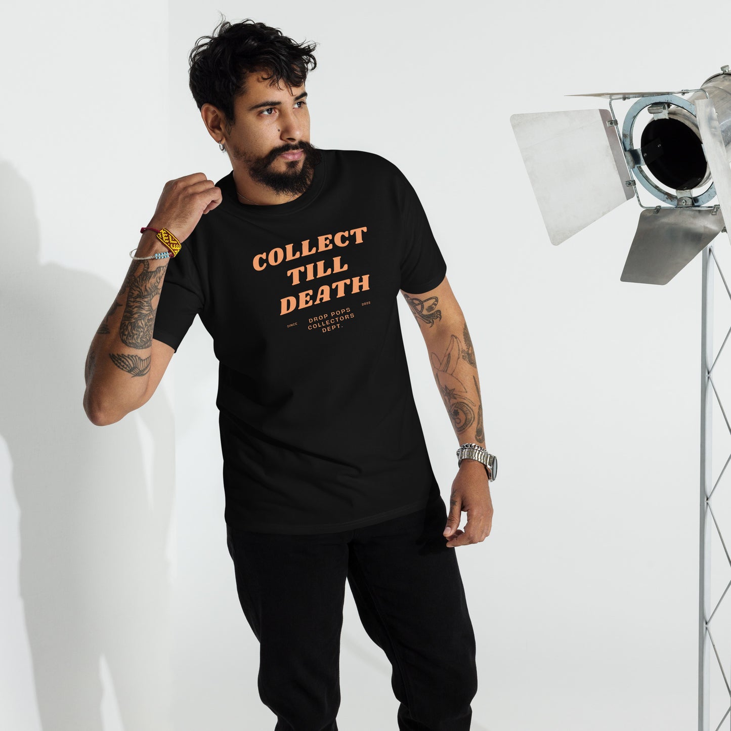 Collect Till Death Premium Heavyweight Tee By Drop Pops