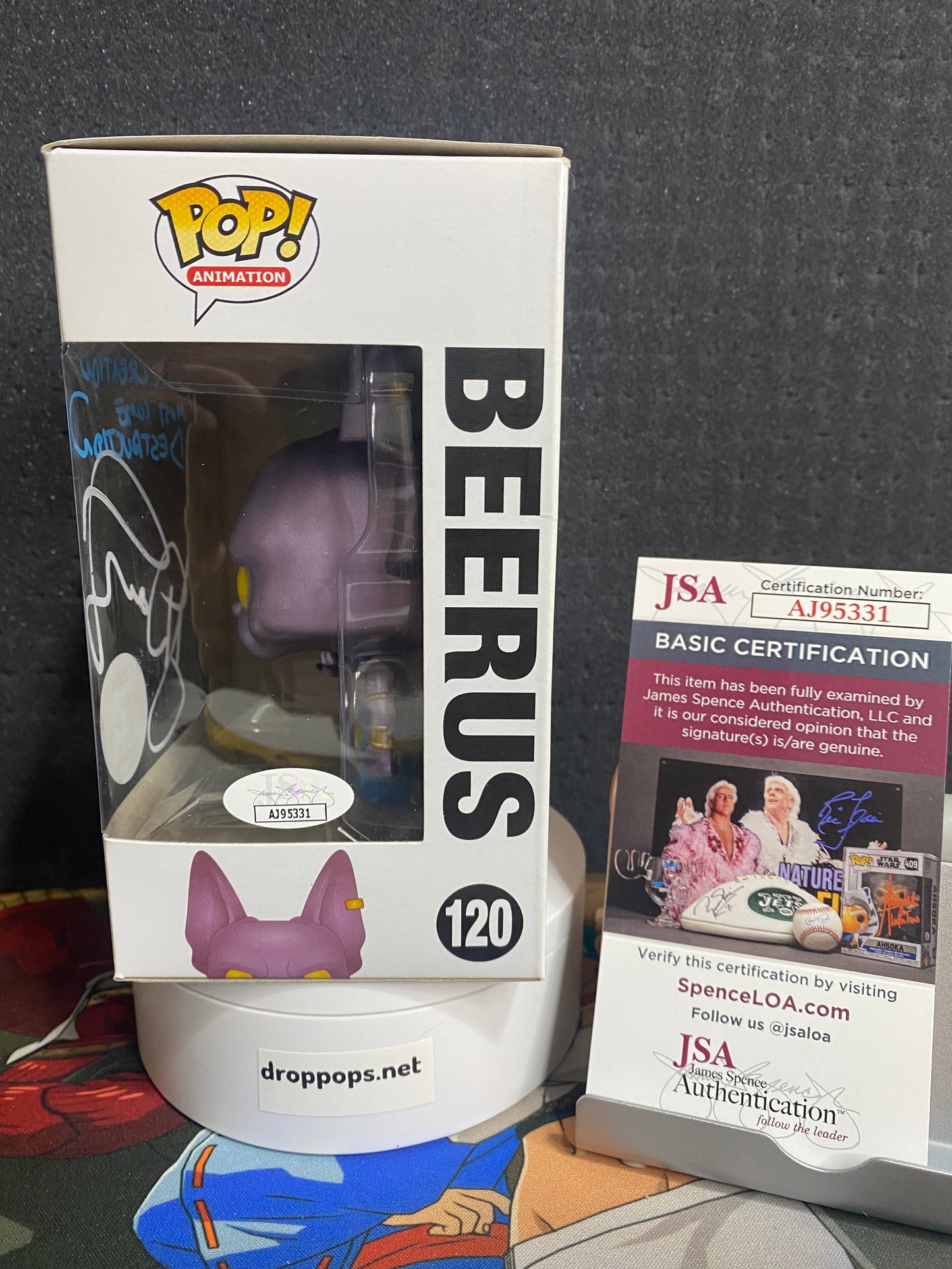 Beerus 120 Funko Pop Signed