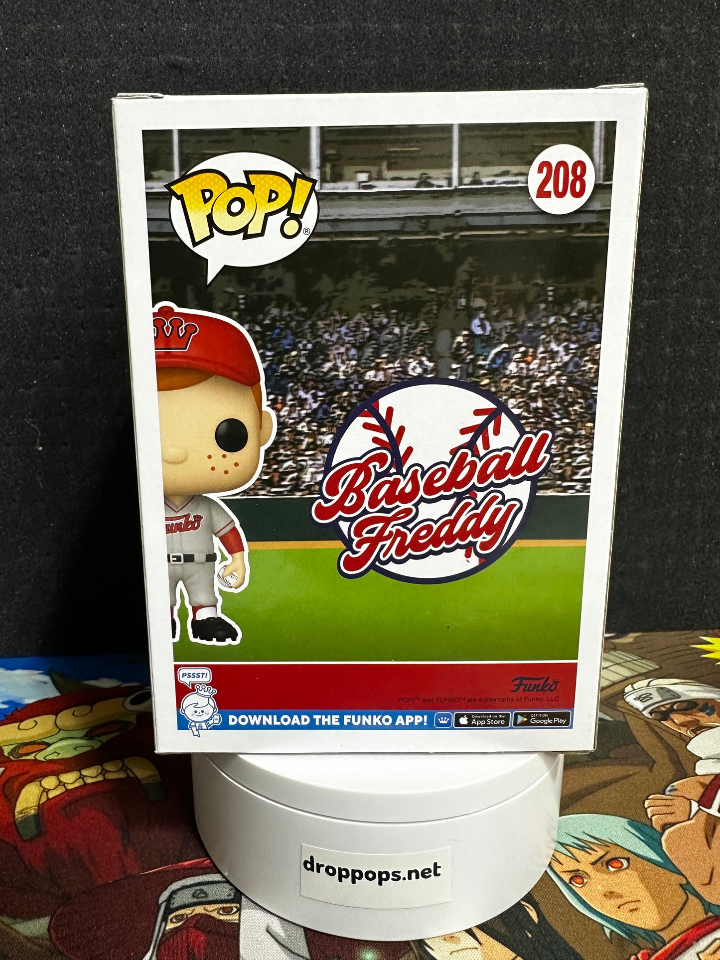 Baseball Freddy 208 Funko Pop Con Sticker