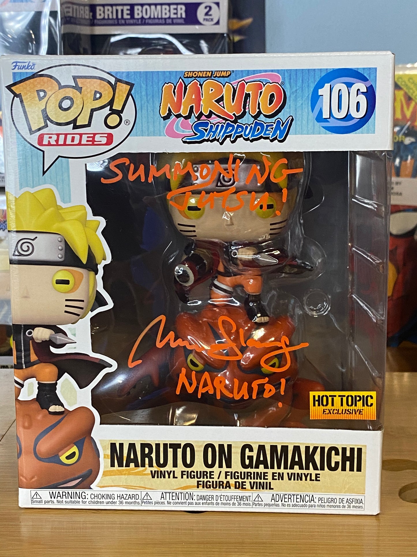 Dual Signed Naruto & Gamakichi Funko Pop w/ JSA COA