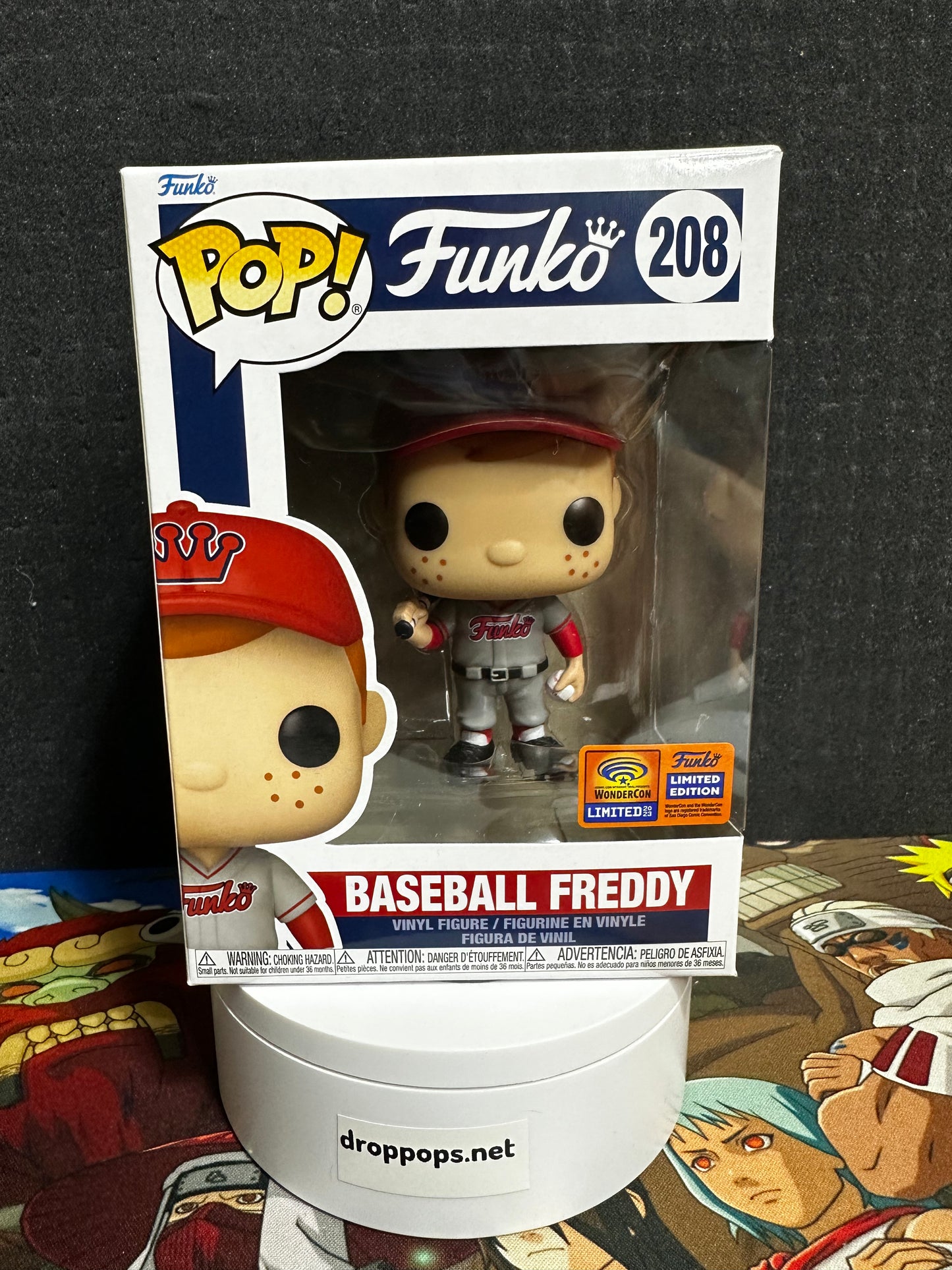 Baseball Freddy 208 Funko Pop Con Sticker