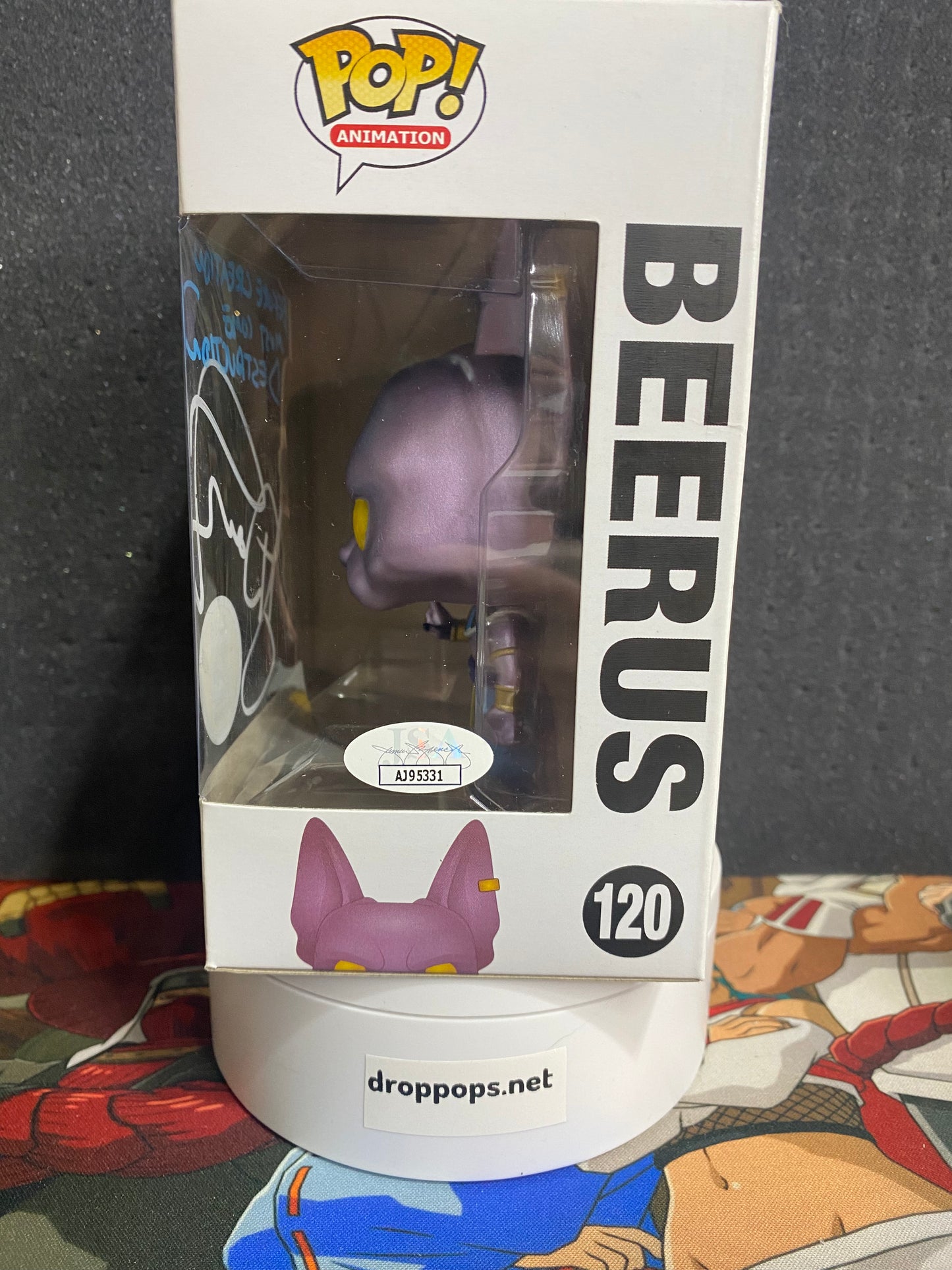 Beerus 120 Funko Pop Signed